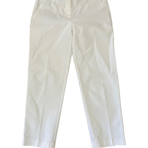 NWOT White Loft Conservative Work Office Casual Minimalist size 4 Rivera Slim - Picture 2 of 2